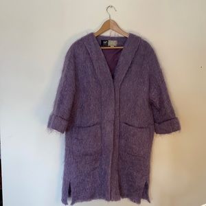 Mohair Purple Sweater Jacket